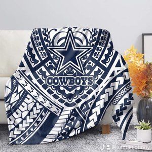 Oversize Lightweight Customize Tribal Polynesian Fleece Throw Soft Blankets Rep